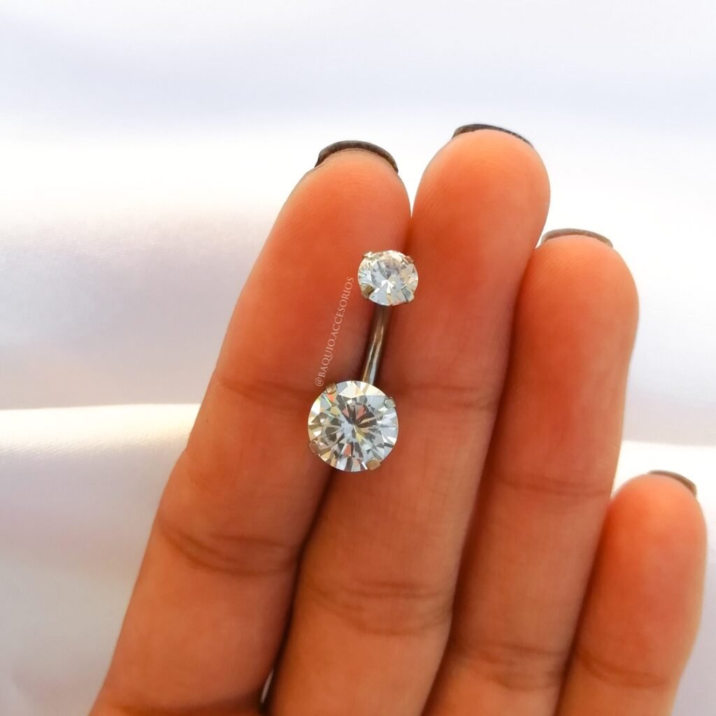PIERCING BLANCO DOBLE OMBLIGO
