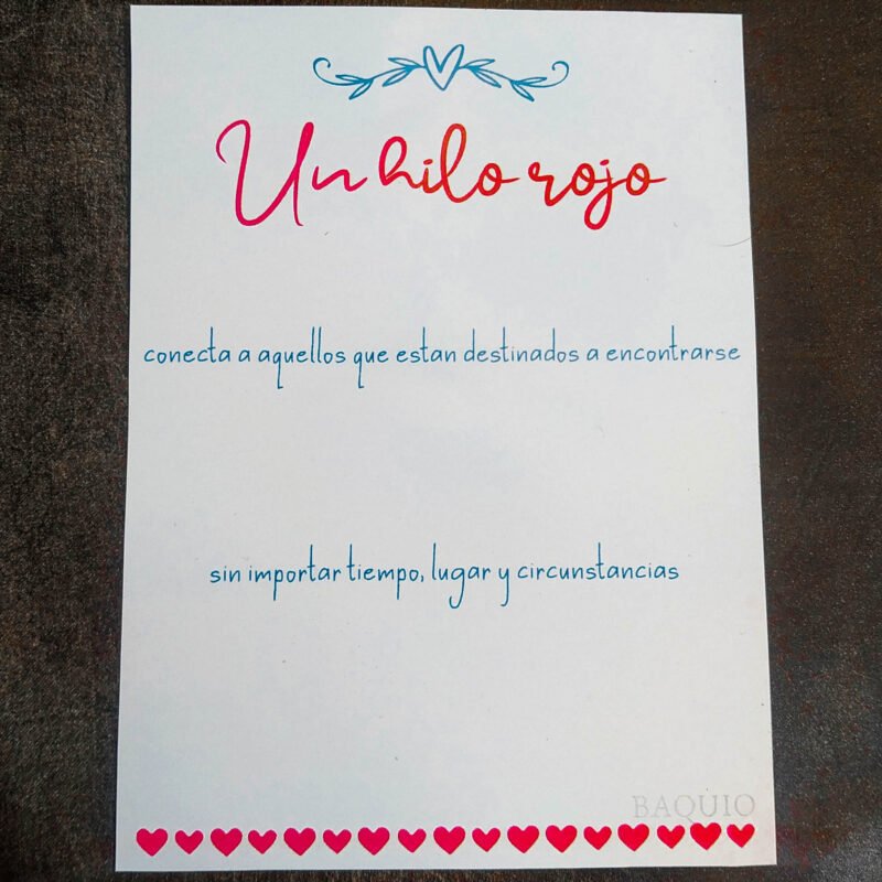 TARJETÓN HILO ROJO