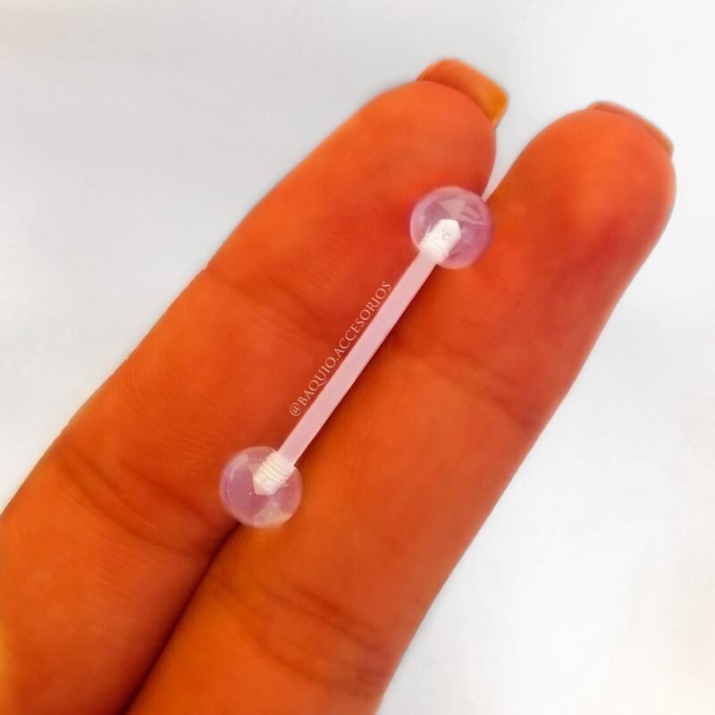 PIERCING TRANSPARENTE LENGUA