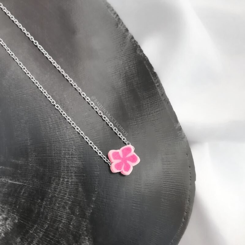 COLLAR FLOR ROSA