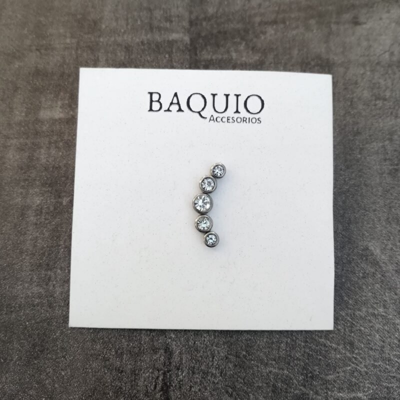 Piercing 5 Strass Curvo