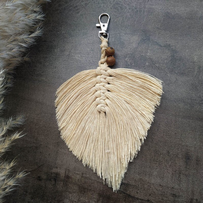 Llavero Macrame Hoja