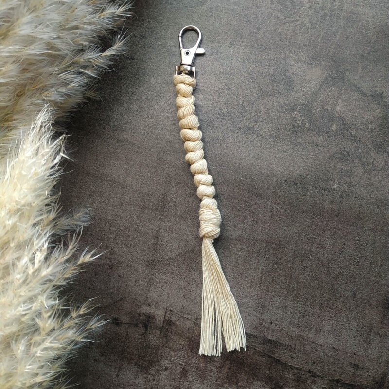 Llavero Macrame Nudo Vibora